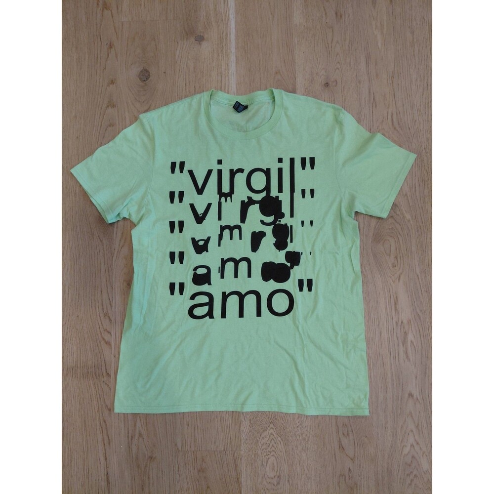 Virgil Abloh x MCA Figures of Speech Amo Tee neon lime gree Men's Size Large